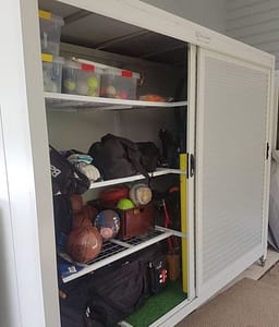sports equipment storage