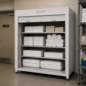 Store room linen storage roller shutter door