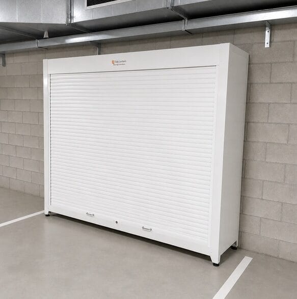 Surfmist basement car park storage locker cabinet shed