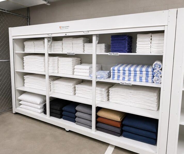 Linen storage cupboard locker