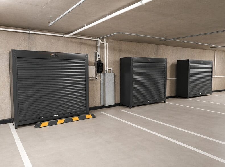 Car park carport roller door storage sheds